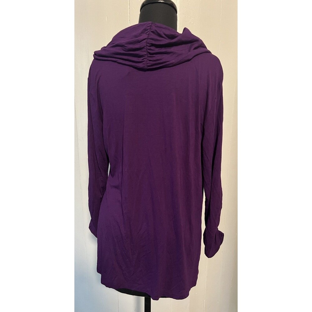 New York & Company Sweater Women's XL Long Sleeve Round Neck Purple Casual - Picture 5 of 10